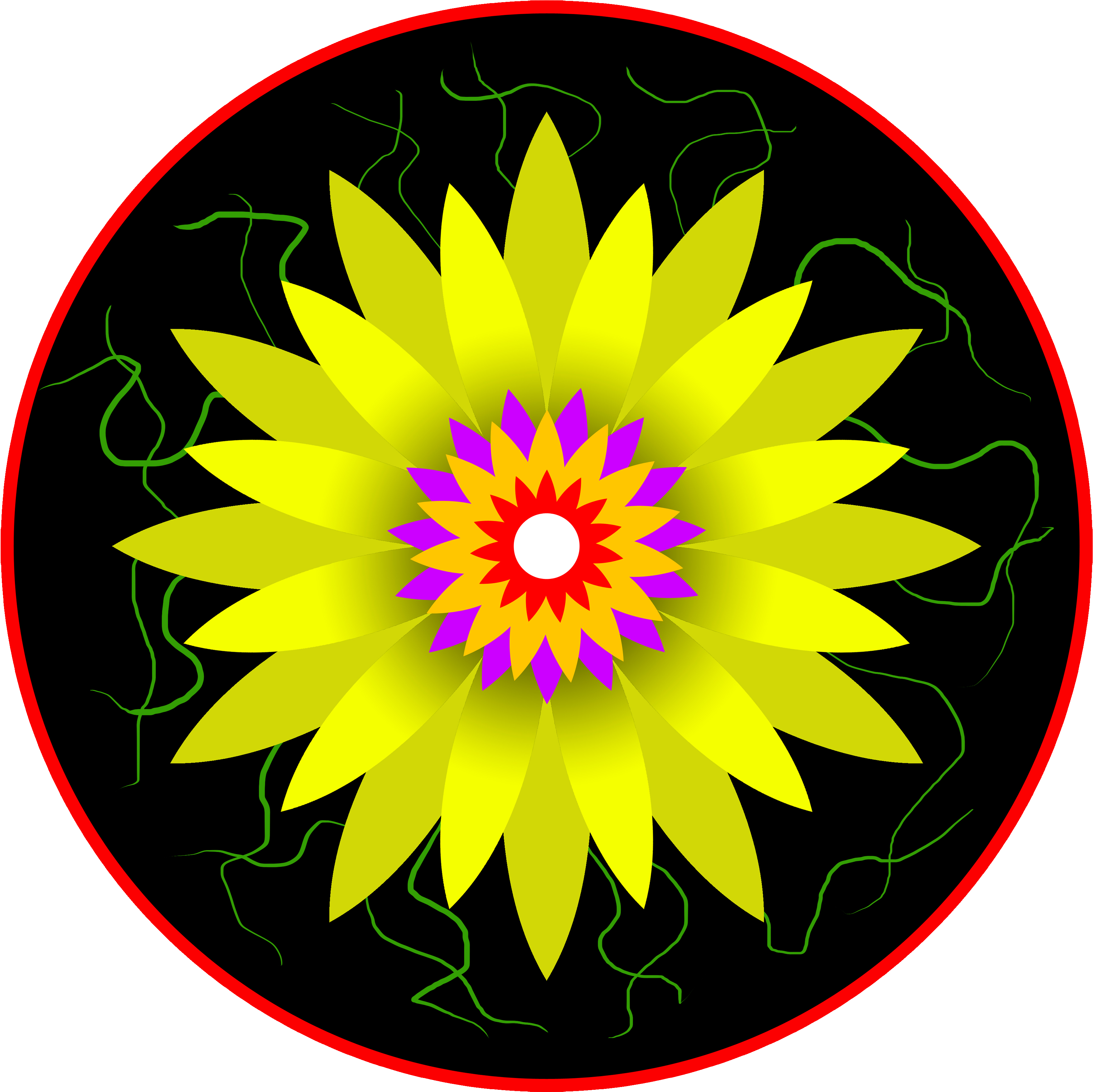 Flower Png - Vector Graphics (3600x3600), Png Download