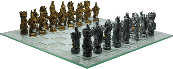 King Arthur Fantasy Chess Set (555x555), Png Download