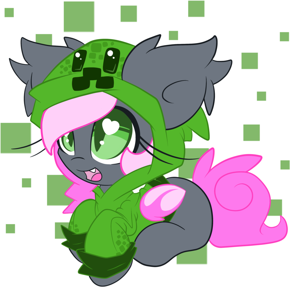 Lorehoshiko, Bat Pony, Blank Flank, Clothes, Creeparka, - Cute My Little Pony Minecraft (1024x1024), Png Download