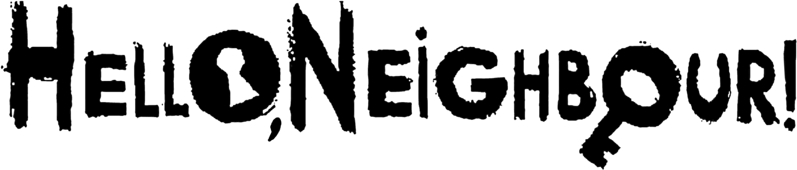 Hello Neighbor Logo U K By - Mcfarlane Hello Neighbor Toys (1684x473), Png Download