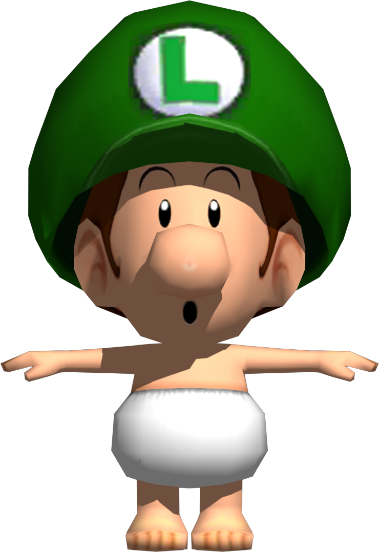 Baby Luigi Diaper Model - Luigi (740x1078), Png Download