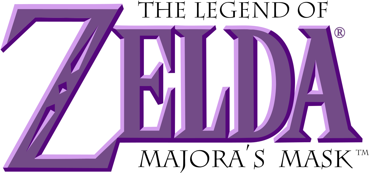 The Legend Of Zelda Majora's Mask - Legend Of Zelda Title Png (1280x614), Png Download