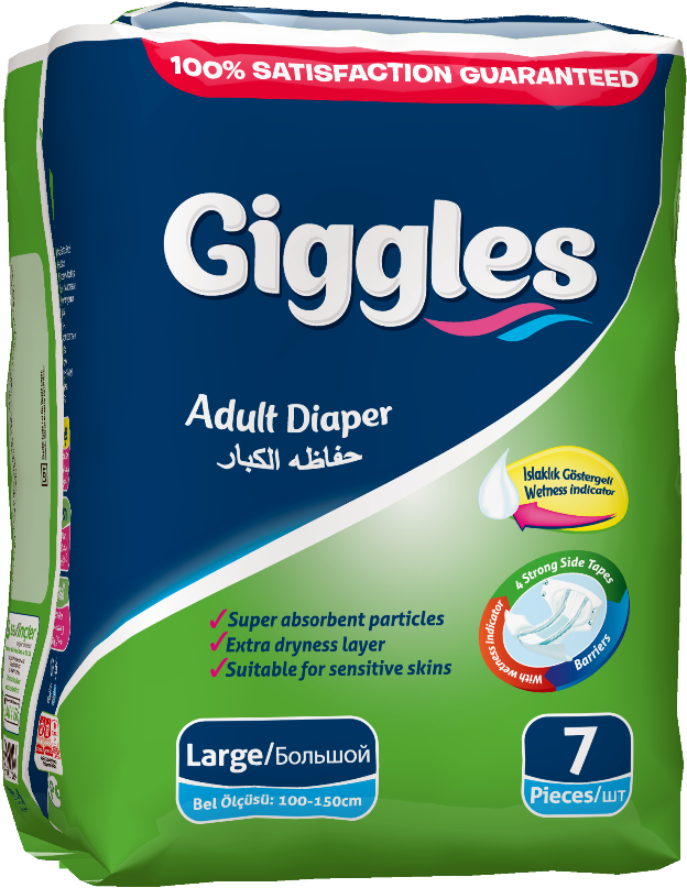 Giggles Adult Diaper - Giggles Diapers (987x987), Png Download