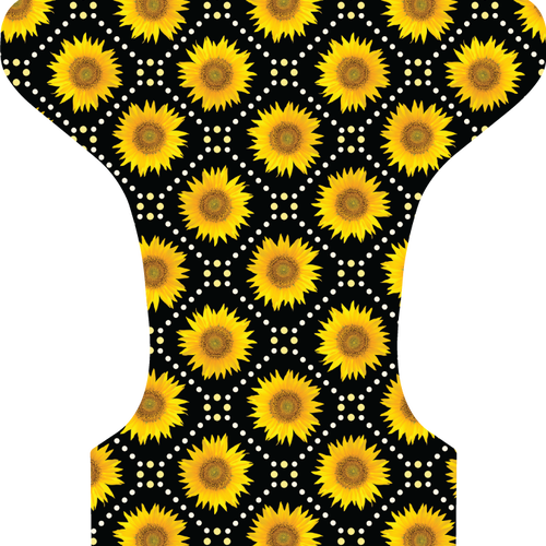 B&w Sunflower Pocket Diaper By Bumbum Babies - Sunflower (500x500), Png Download