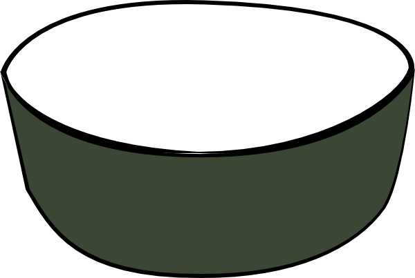 Dog Food Bowl Png - Empty Food Bowl Clipart (600x403), Png Download