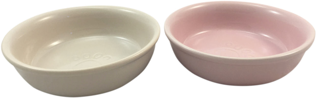 Ceramic Cute Cat Kitten Pet Puppy Food Bowl Dish Feeding - Cat Water Bowl Png (1280x520), Png Download