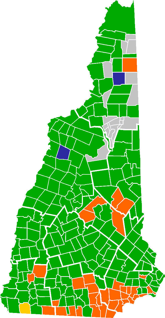New Hampshire Republican Presidential Primary Election - Presidential Election New Hampshire Results By Town (677x1277), Png Download