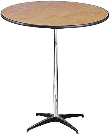 High Table Round Wood (500x500), Png Download