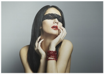 Fashion Portrait Of The Young Woman Blindfold Poster - Play With Me: Sex Toys (400x400), Png Download
