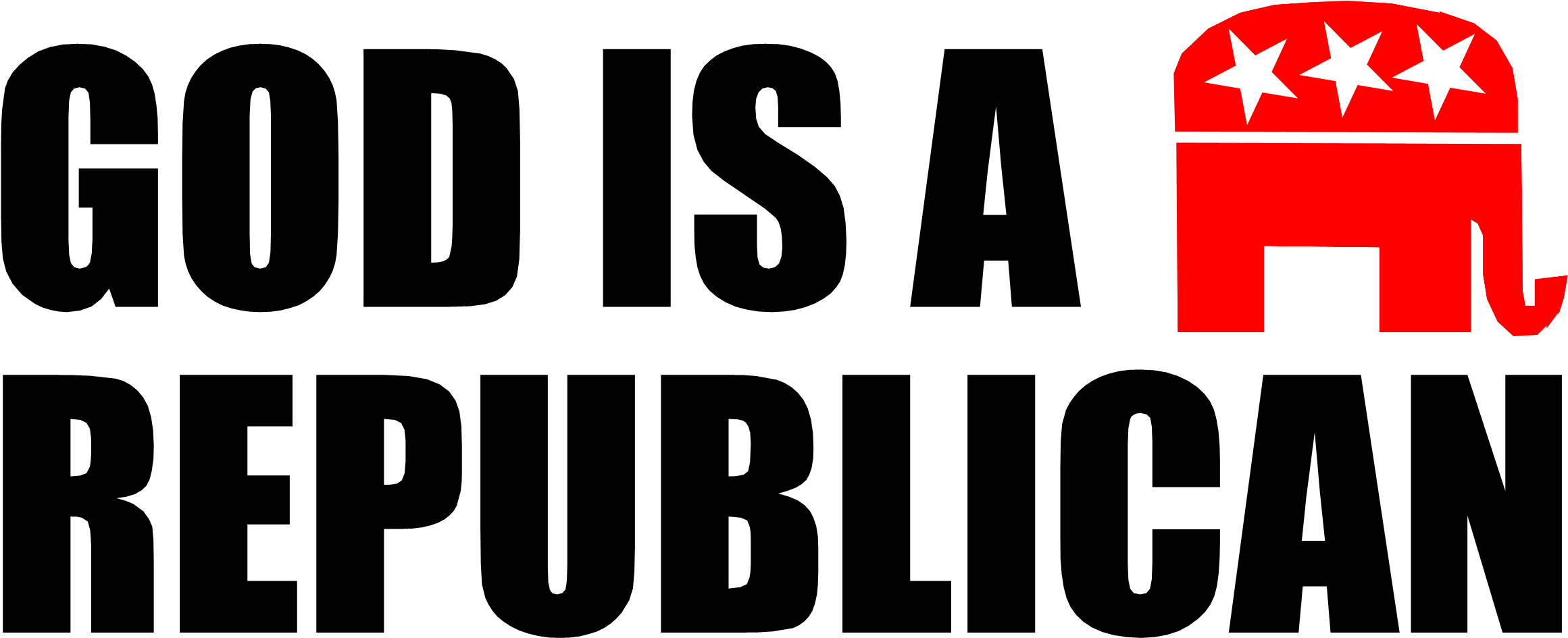 God-republican - Proud Republican (3072x1096), Png Download