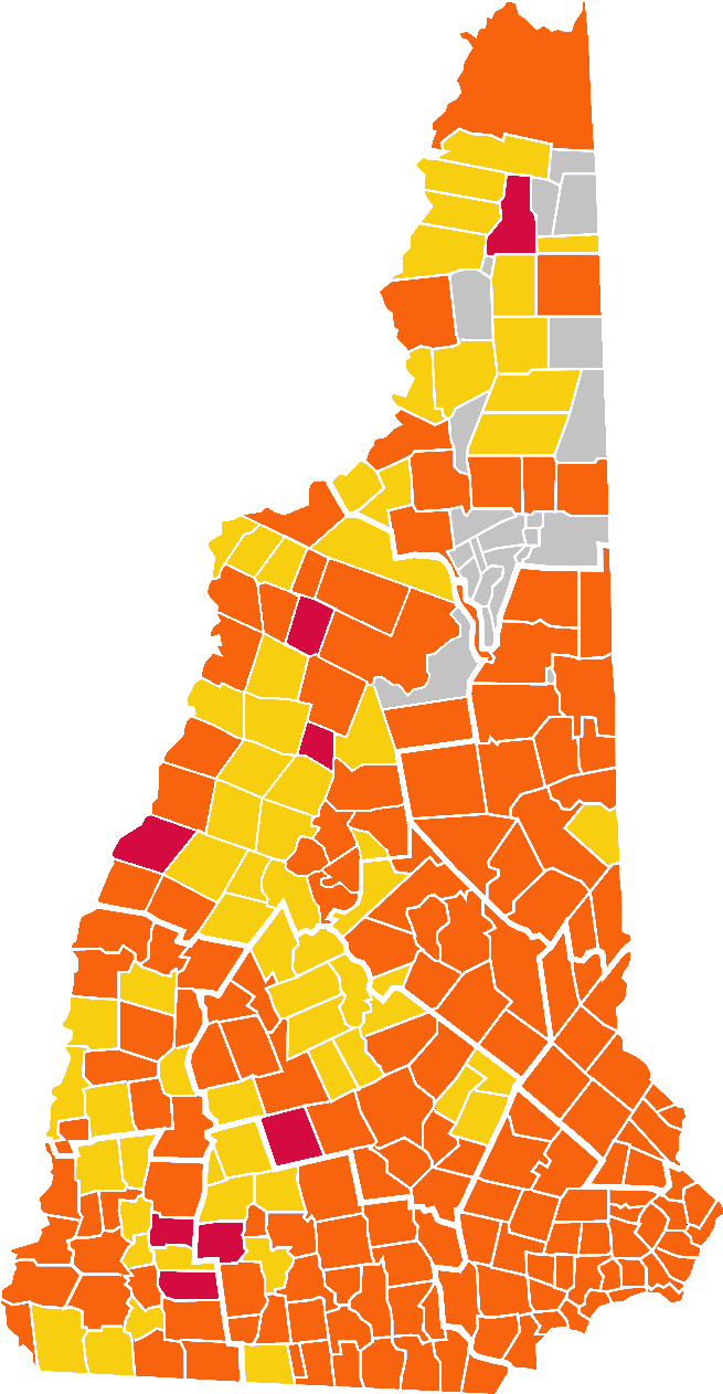 New Hampshire Republican Presidential Primary Election - 2016 New Hampshire Primary Results By County (677x1277), Png Download