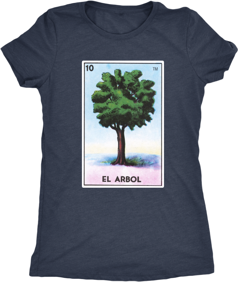 El Arbol Womens T-shirt - El Arbol Card T-shirt Tree Loteria Tarot (1024x1024), Png Download