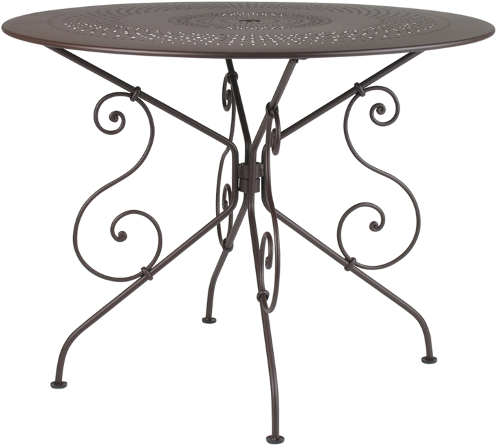 Ø 96 Cm Round Table - Fermob 1900 Table Ø96, Storm Grey (760x760), Png Download
