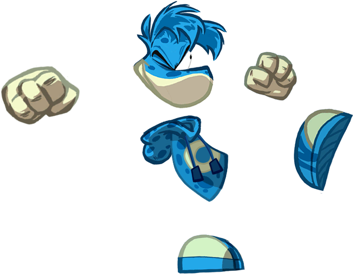 He Is Blue - Rayman Origins Dark Rayman (756x642), Png Download