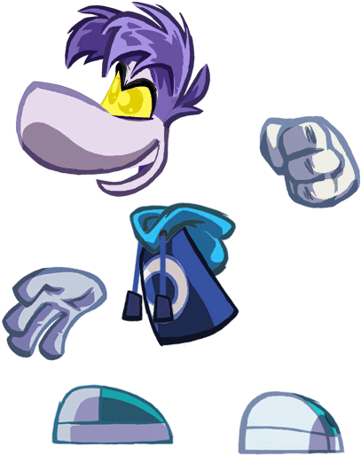 Bad Rayman - Evil Rayman (453x566), Png Download