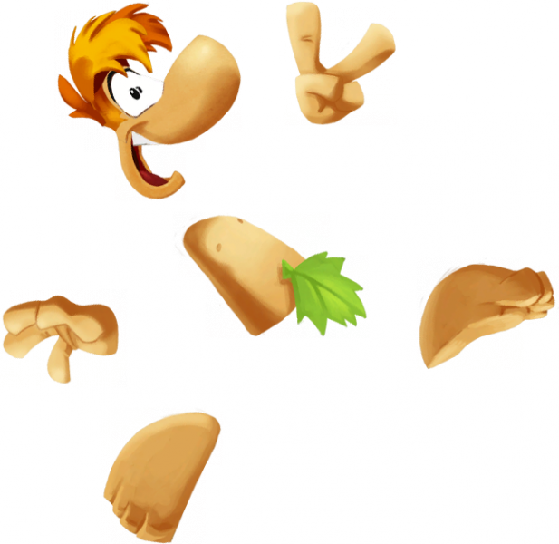 617px-rayomz - 1000000 Lums Rayman (617x600), Png Download