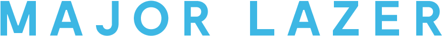 Major Lazer Blue - Major Lazer Logo Blue (1000x376), Png Download