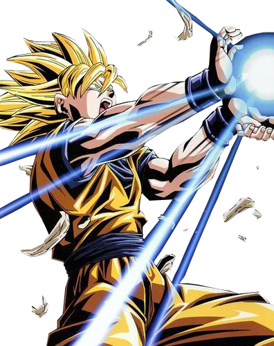 Super Saiyan Goku Kamehameha By Fmadbzfans-d4s5vuz - Goku Ssj Kame Hame Ha (396x500), Png Download