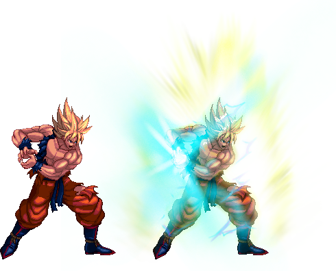 Kamehamehaaaa By Xxasmodeoxx On - Goku Kamehameha From Side (490x396), Png Download