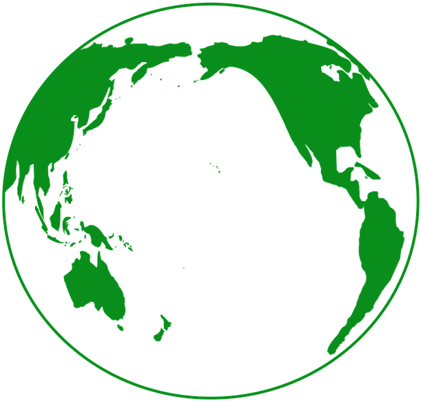 Planet Earth Clipart Bumi - Globe Pacific (720x720), Png Download