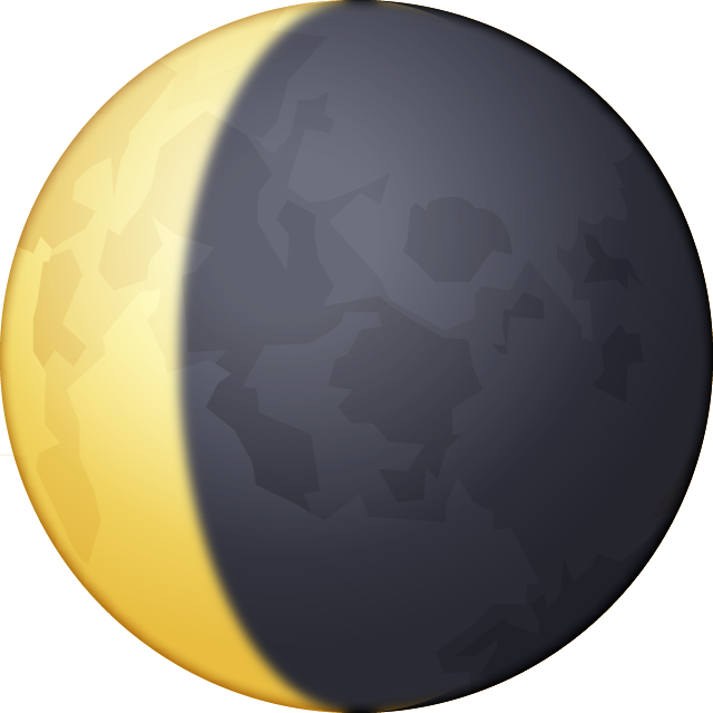 Waning Crescent Moon Emoji - Waning Crescent Emoji (640x640), Png Download