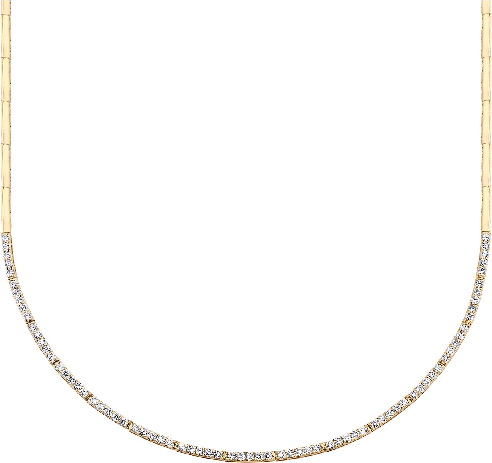 Crescent Diamond Eternity Necklace - Necklace (1800x1800), Png Download
