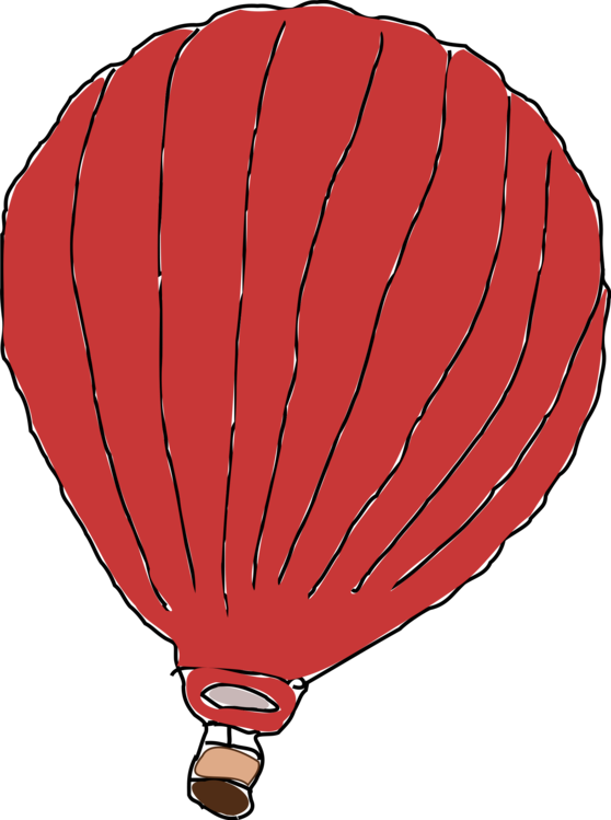 Red Hot Air Balloon Rgb Color Model - Hot Air Balloon (558x749), Png Download