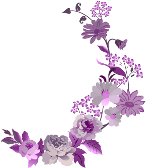 Curtido Curtir Compartilhar - Floral Corner Design Purple (350x350), Png Download