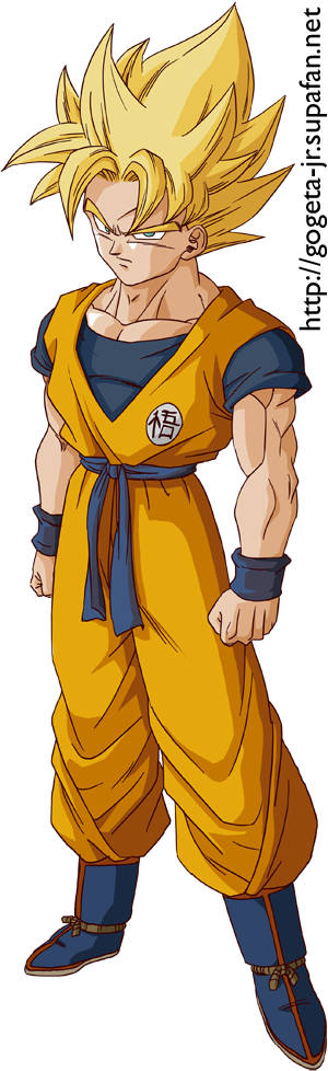 Son Gokû Super Saiyan - Super Saiyan 1 Goku Png (300x978), Png Download