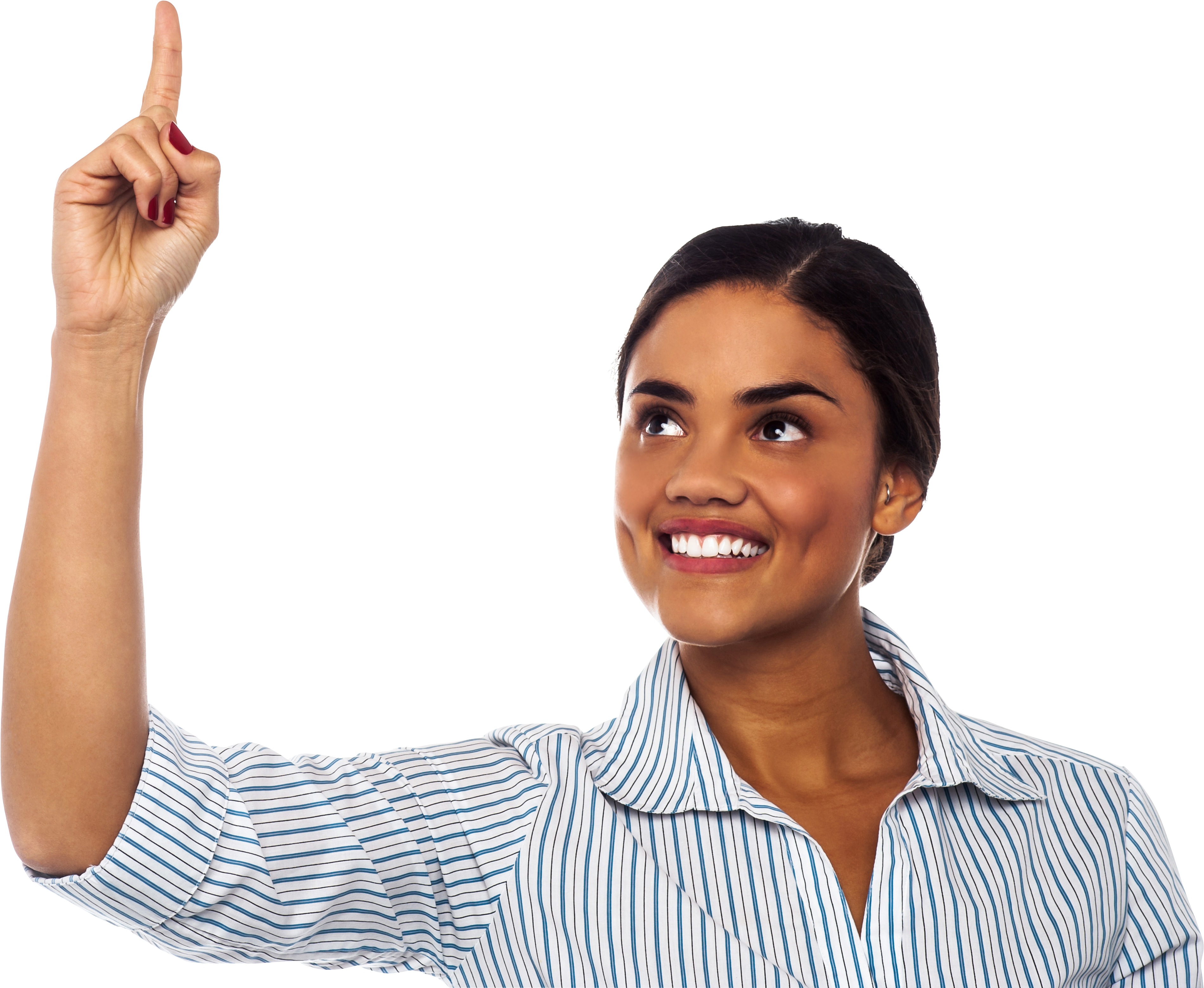 Women Pointing Top Png Photo - Woman Pointing A Finger Png (4809x3200), Png Download