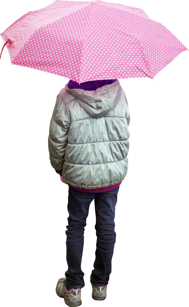 People With Umbrella Png (631x1024), Png Download