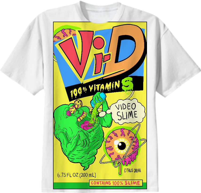 Shop Ecto Slime Juice Box Cotton T-shirt By Videoslime - Catrina Sugar Skull New T Shirt S M L Xl 2x 3x 4x 5x (856x820), Png Download