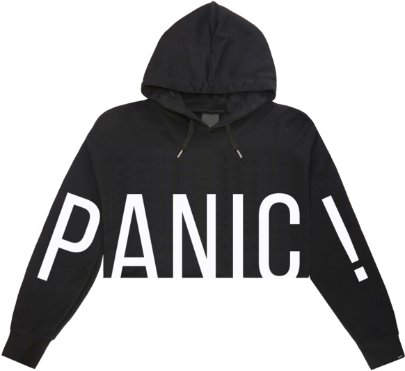 Panic At The Disco Crop Pullover Hoodie (600x600), Png Download