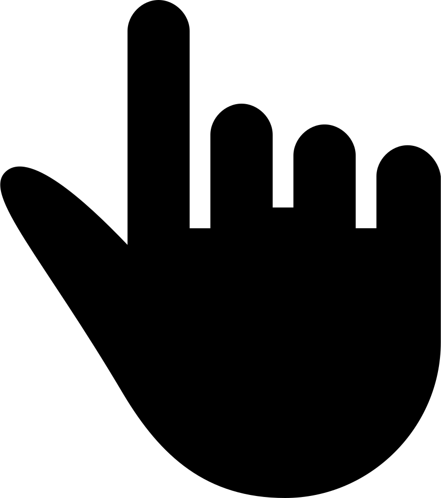 One Finger Pointing Comments - Rock N Roll Hand Silhouette (868x980), Png Download