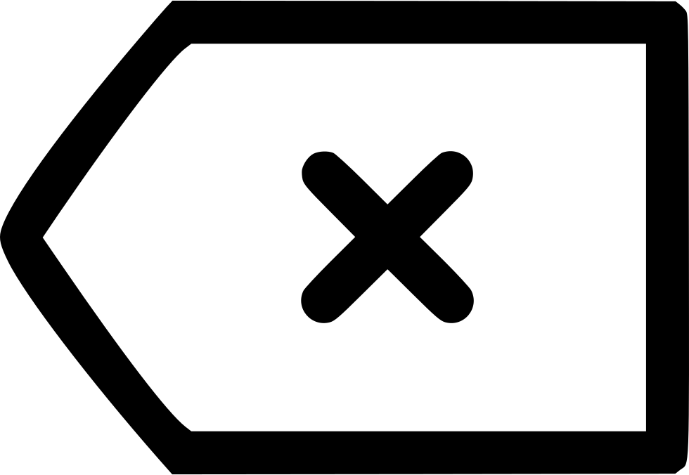 Backspace Back Arrow - Arrow Backspace White Icon (980x676), Png Download