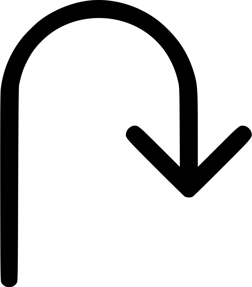Turn Right Back Arrow Comments - Arrow Turn Back (860x980), Png Download