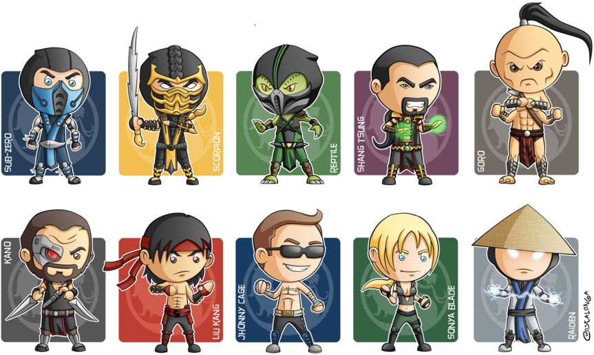 Mortal Kombat Minigeeks By Costalonga On Deviantart - Cute Mortal Kombat Characters (900x544), Png Download
