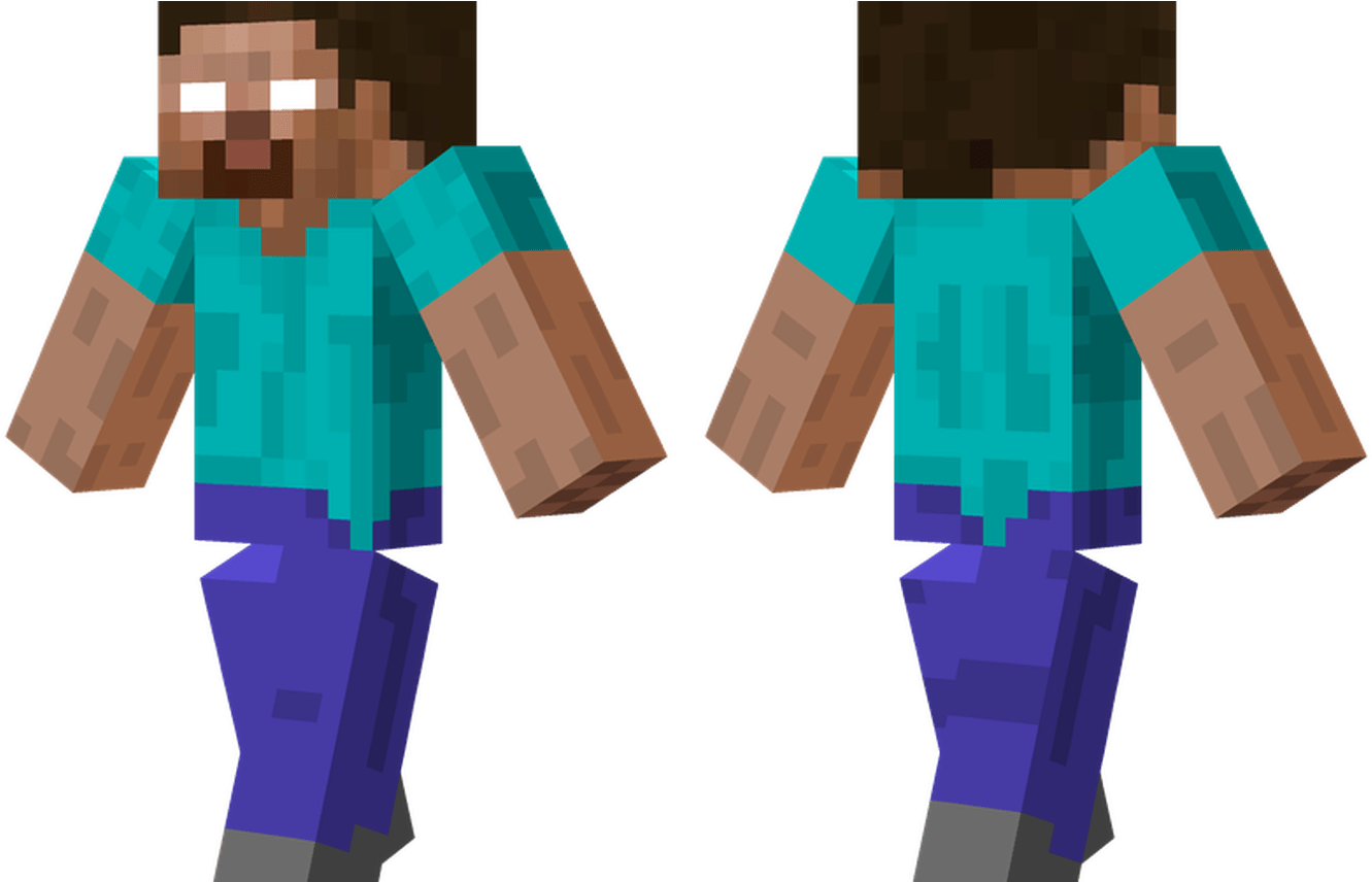 Herobrine Minecraft Skins - Minecraft Skin Steve Hd (1368x855), Png Download