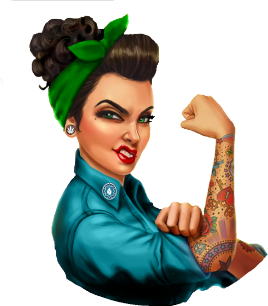 Rosie The Riveter - Pin Up Tatouée (600x600), Png Download