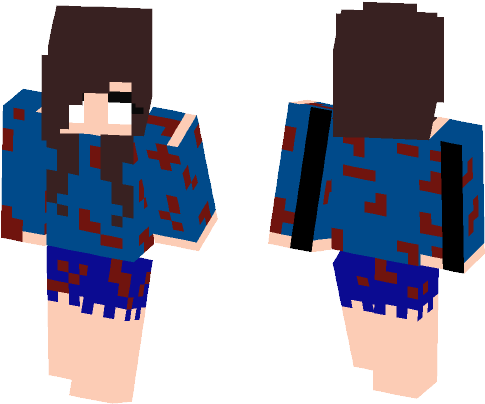 Girl - Herobrine - Minecraft Spiderman Skin Noir (584x497), Png Download