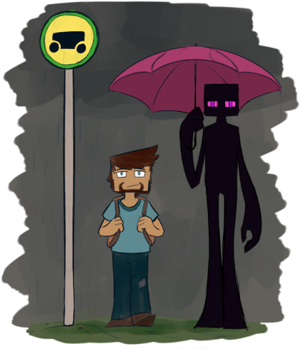 Also Herobrine Is A Good Character And I Love Everyones - Cartoon (500x500), Png Download