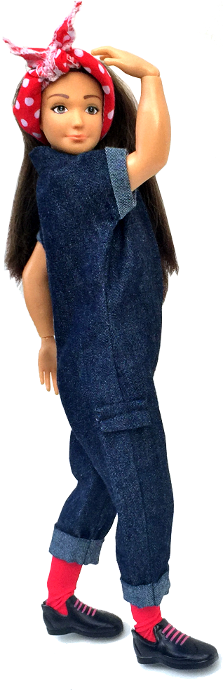 Rosie The Riveter Is A Cultural Icon Of World War Ii, - Girl (428x1000), Png Download