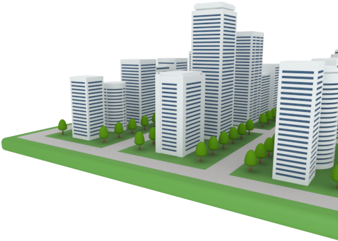 Building Background Clipart - 3d Building Clipart Png (500x400), Png Download