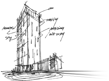 The Vision - Lighting Design Concept Facade (611x270), Png Download