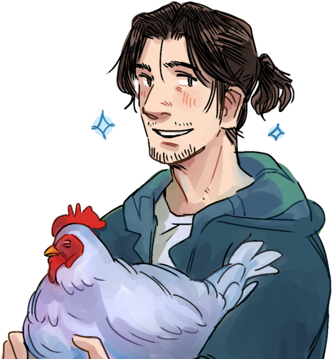 Tenma And A Chicken By Cloverinblue - Fan Art (999x799), Png Download