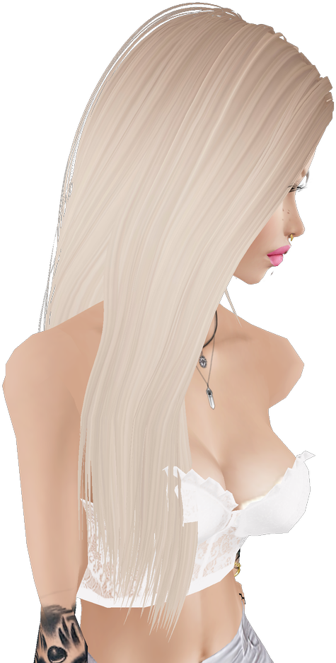On Imvu You Can Customize 3d Avatars And Chat Rooms - Blond (744x1024), Png Download