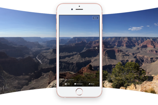 Facebook 360 Degree Photos Virtual Reality Newsfeed - Facebook 360 (522x348), Png Download