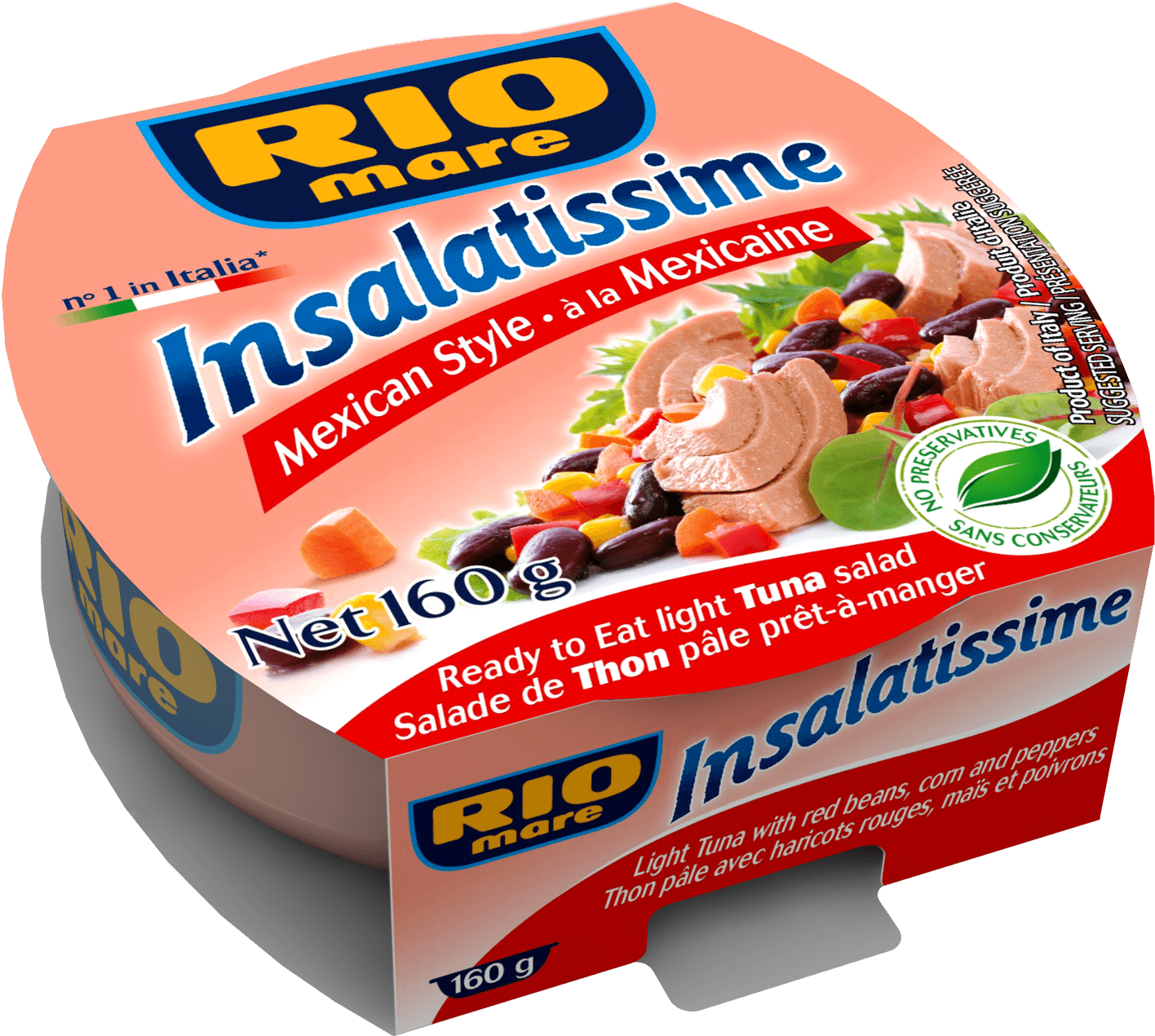 200 Kcal - Rio Mare Messicana E Tonno 160g (3507x2480), Png Download