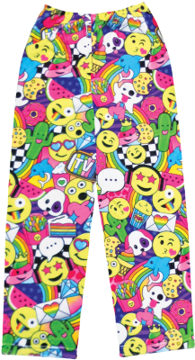 Emoji Party Plush Pants - Polar Fleece (415x415), Png Download