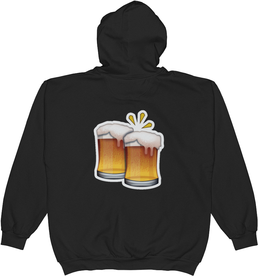 Emoji Zip Hoodie - Drink Beer Until I Pass Out (1000x1000), Png Download